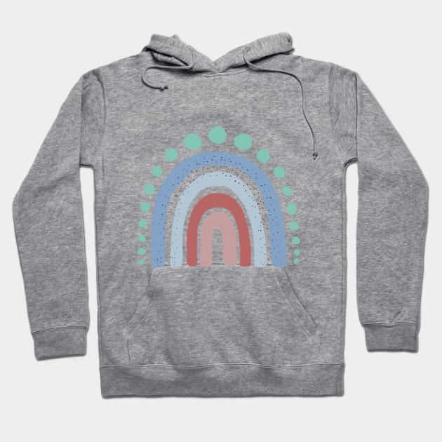 Aesthetic Boho Rainbow hand painted design in Pastels Hoodie by YourGoods